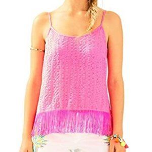 Lilly Pulitzer - Naeem Sleeveless Shell Tank Top - Tiki Pink - Size XS